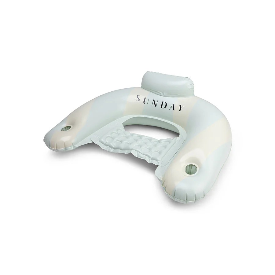 SE Lounger Siège de piscine - Vert/Blanc
