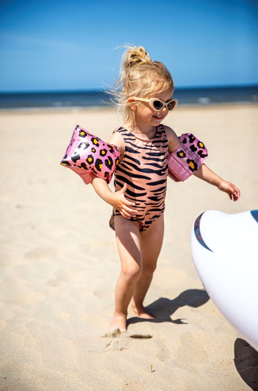 Brassards Piscine pour Enfants Leopard Rose