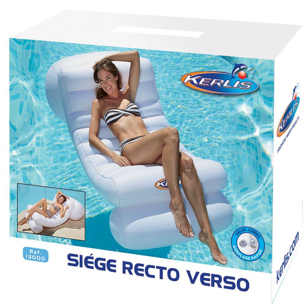 Chaise de piscine gonflable blanche