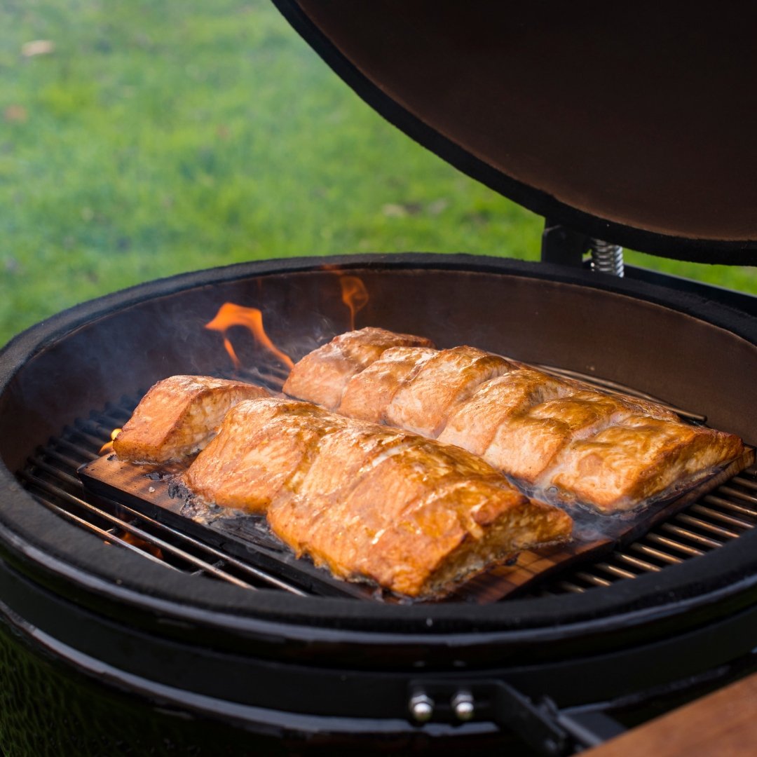 Barbecue au charbon de bois avec cuve et couvercle en céramique