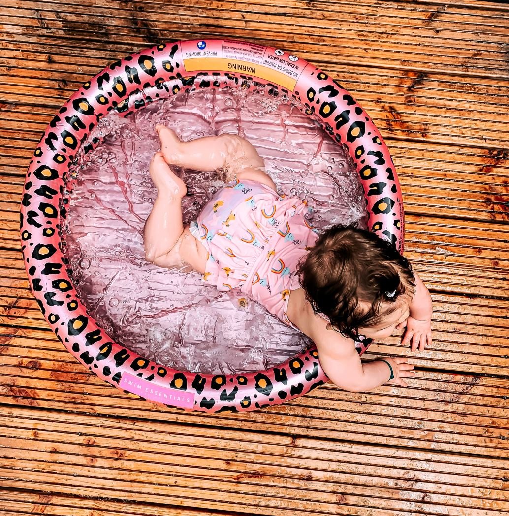 Piscine pour bébé Leopard Rose Ø 100 cm