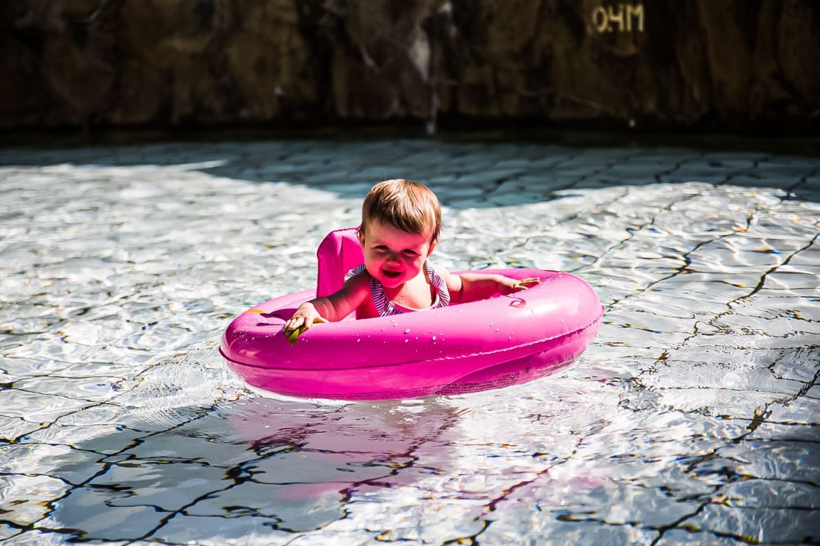 Fauteuil de piscine gonflable pour bébés Rose