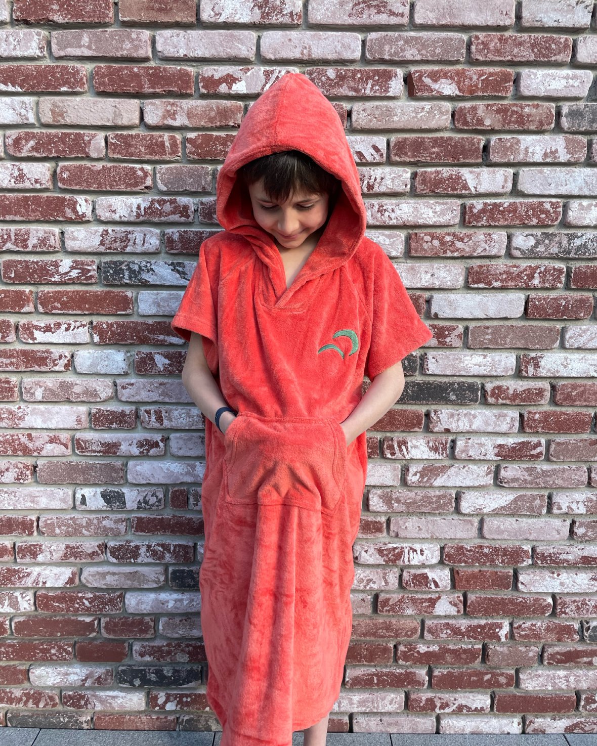 Badstof poncho Kids Oranje