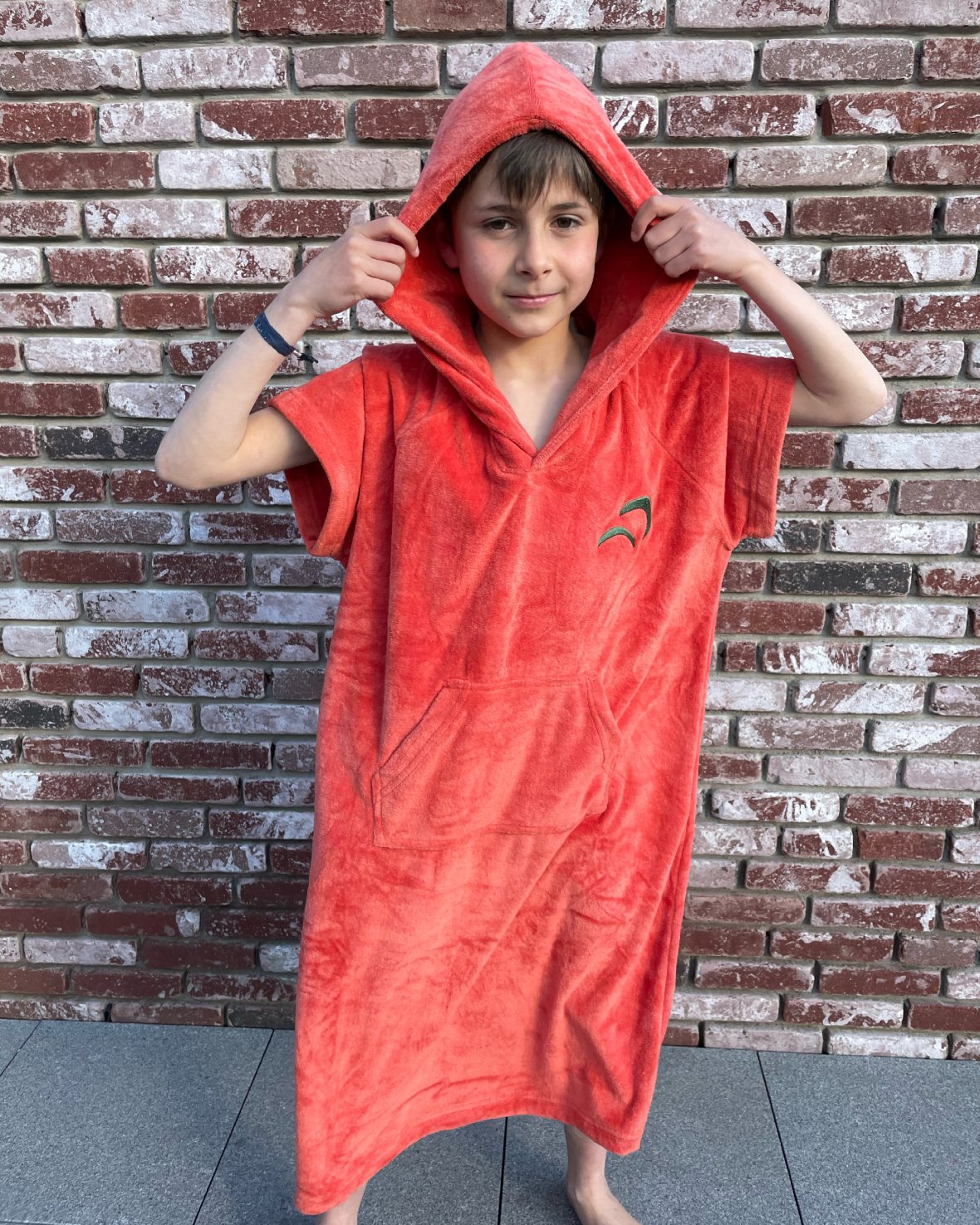 Badstof poncho Kids Oranje