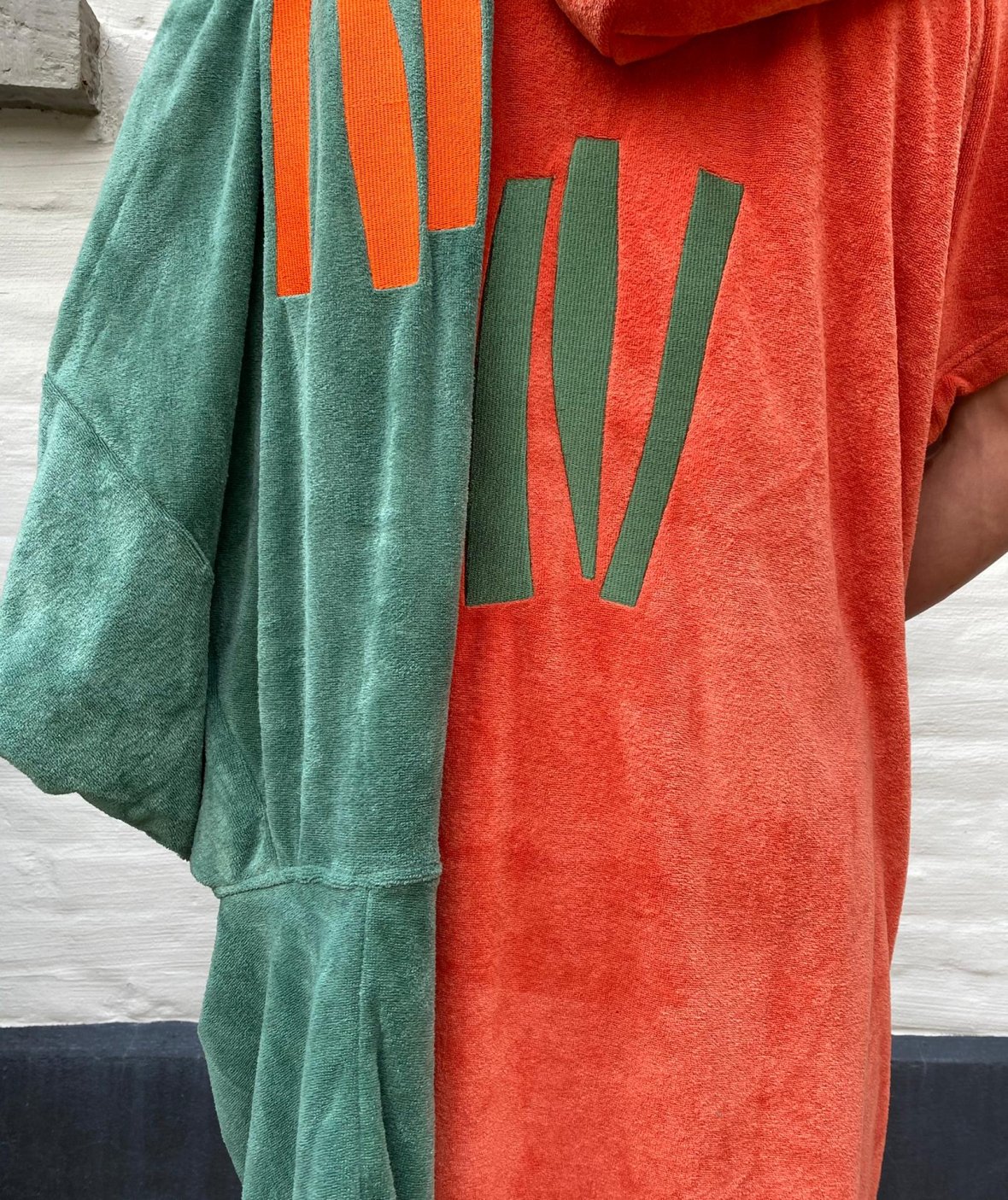 Poncho uit badstof | Oranje