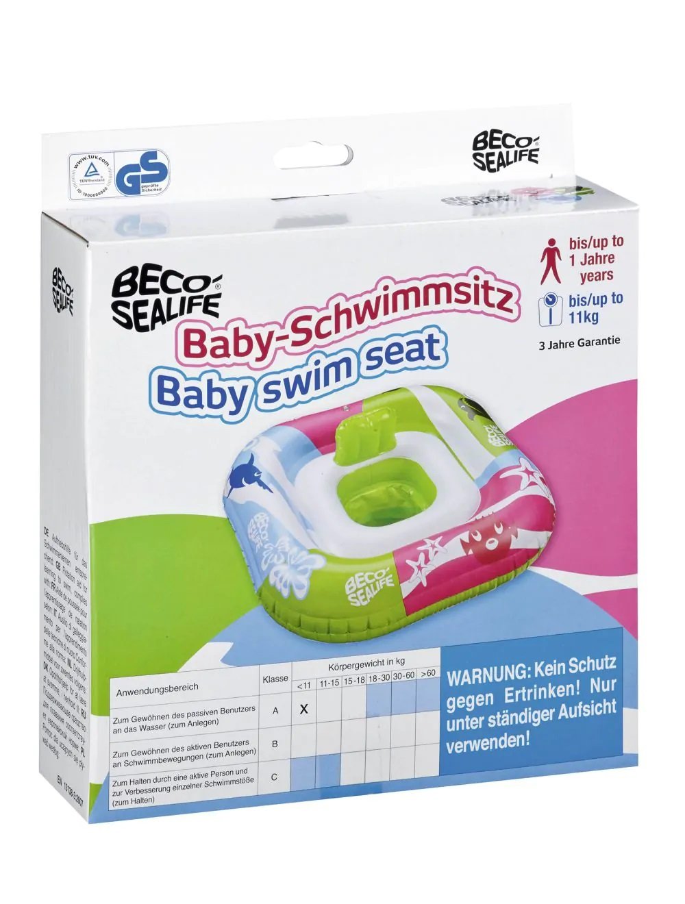 Bandes de natation Sealife BECO 2 - 6 ans  - emballage