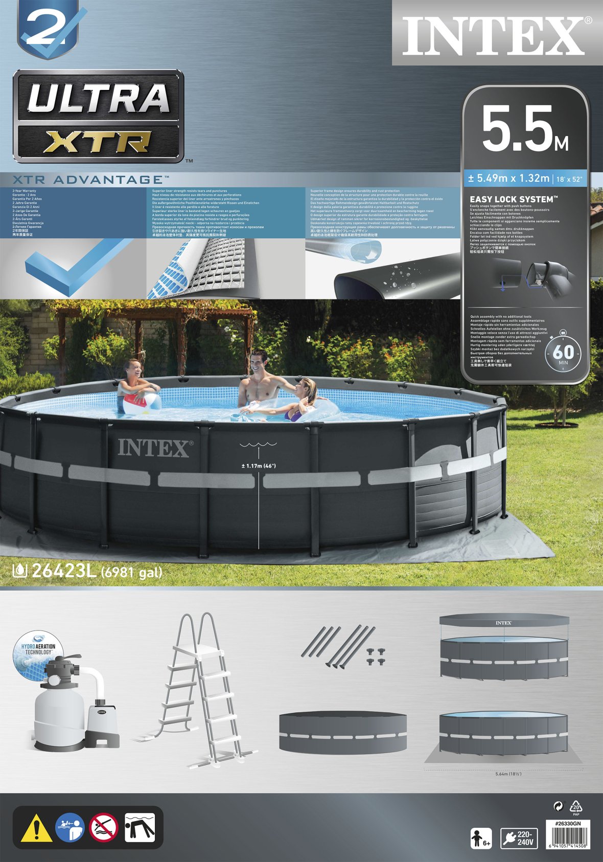 Piscine Intex Ultra XTR Frame set complet - 549 x 132 cm