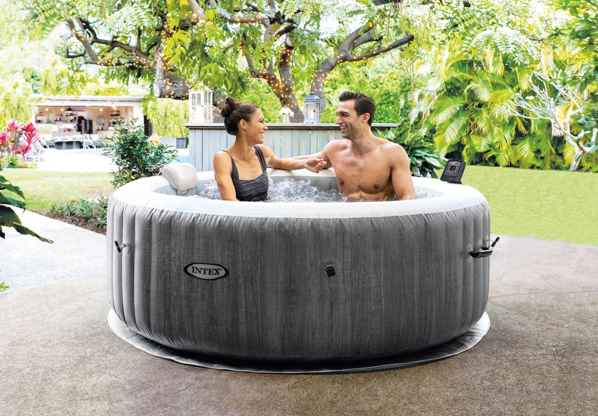 Intex Pure Spa Greywood Deluxe -  Spa Gonflable  - 4 personnes