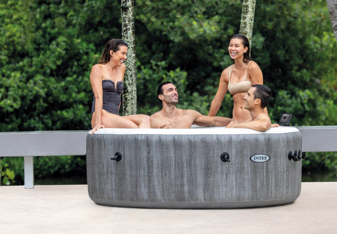 Intex Pure Spa Greywood Deluxe -  Spa Gonflable  - 4 personnes