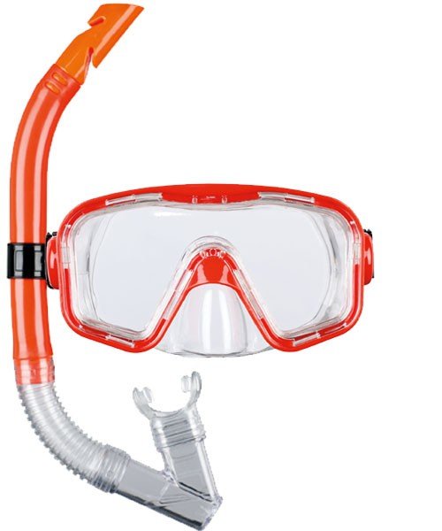 Masque et Tuba de plongée Junior Kids 12 ans Rouge