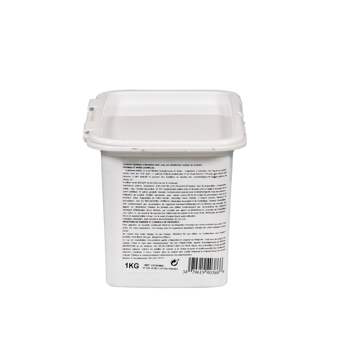 Tablettes de chlore à action lente 250g 1kg ctx373
