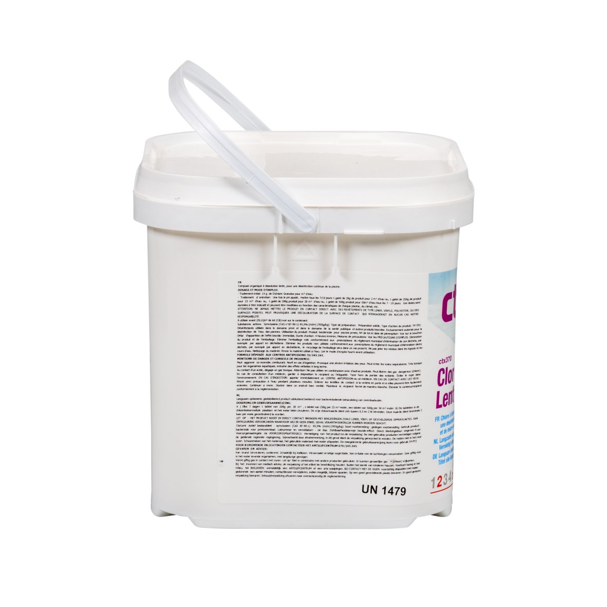 Pastilles de chlore à action lente 250 g 5 kg ctx370