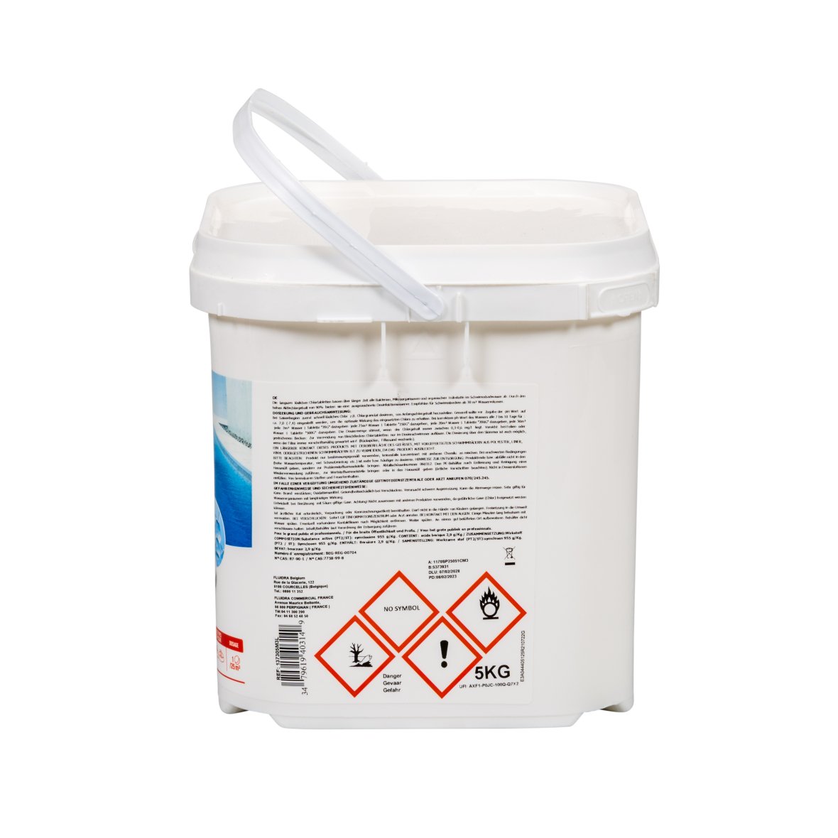 Pastilles de chlore à action lente 250 g 5 kg ctx370