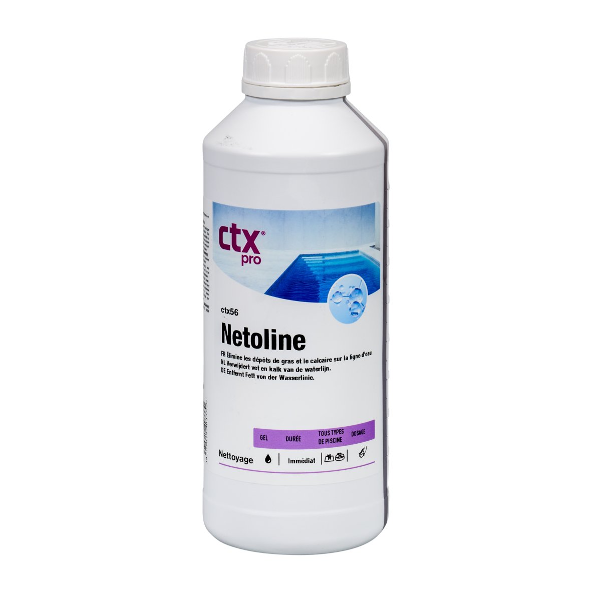 NetoLine Nettoyant pour ligne d'eau contre les dépôts calcaires 1 l ctx56 