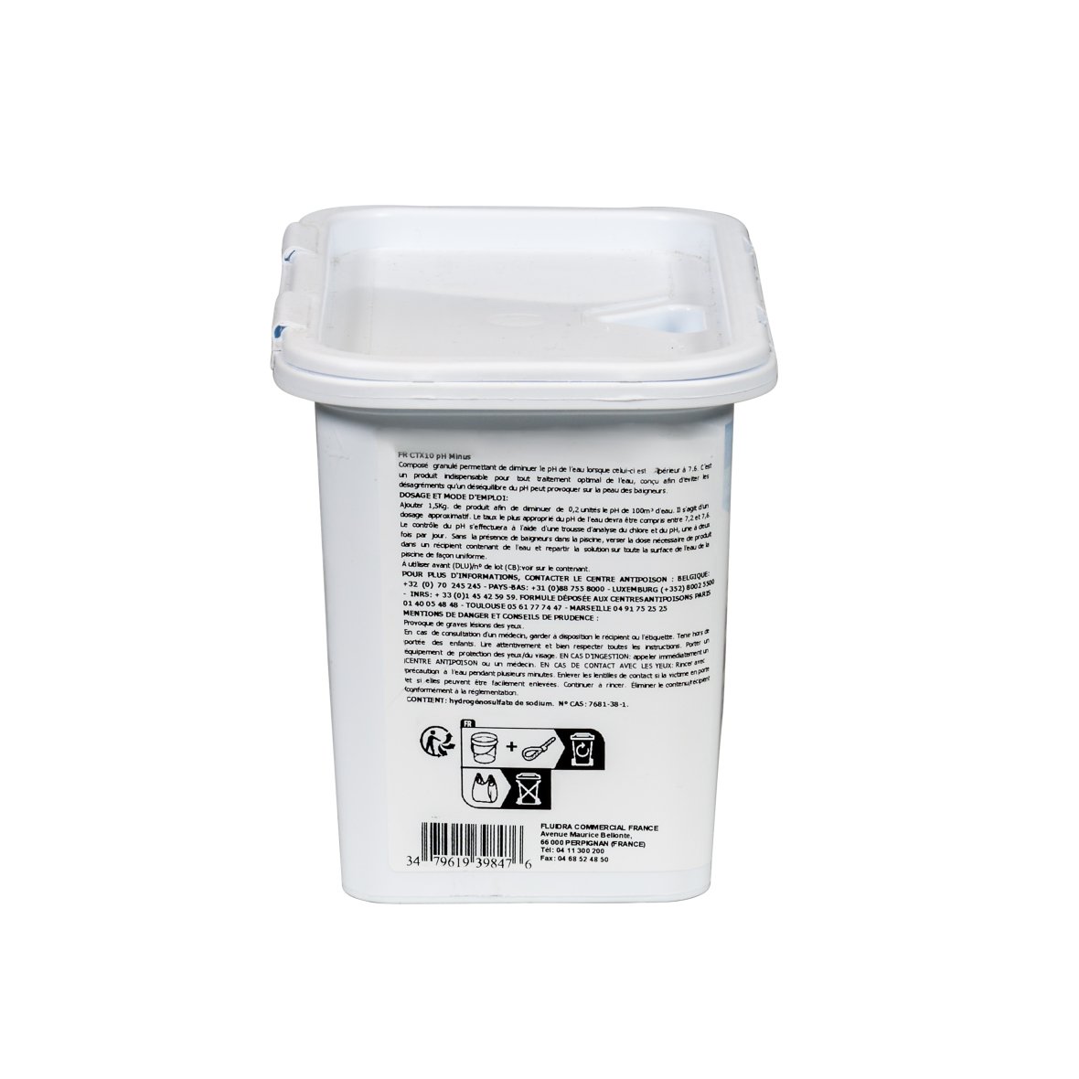 Granulés pH-minus 1,5 kg ctx10