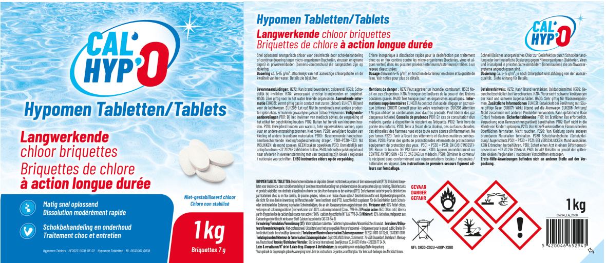 Cal'hypo pastilles de chlore 7 g - 1 kg