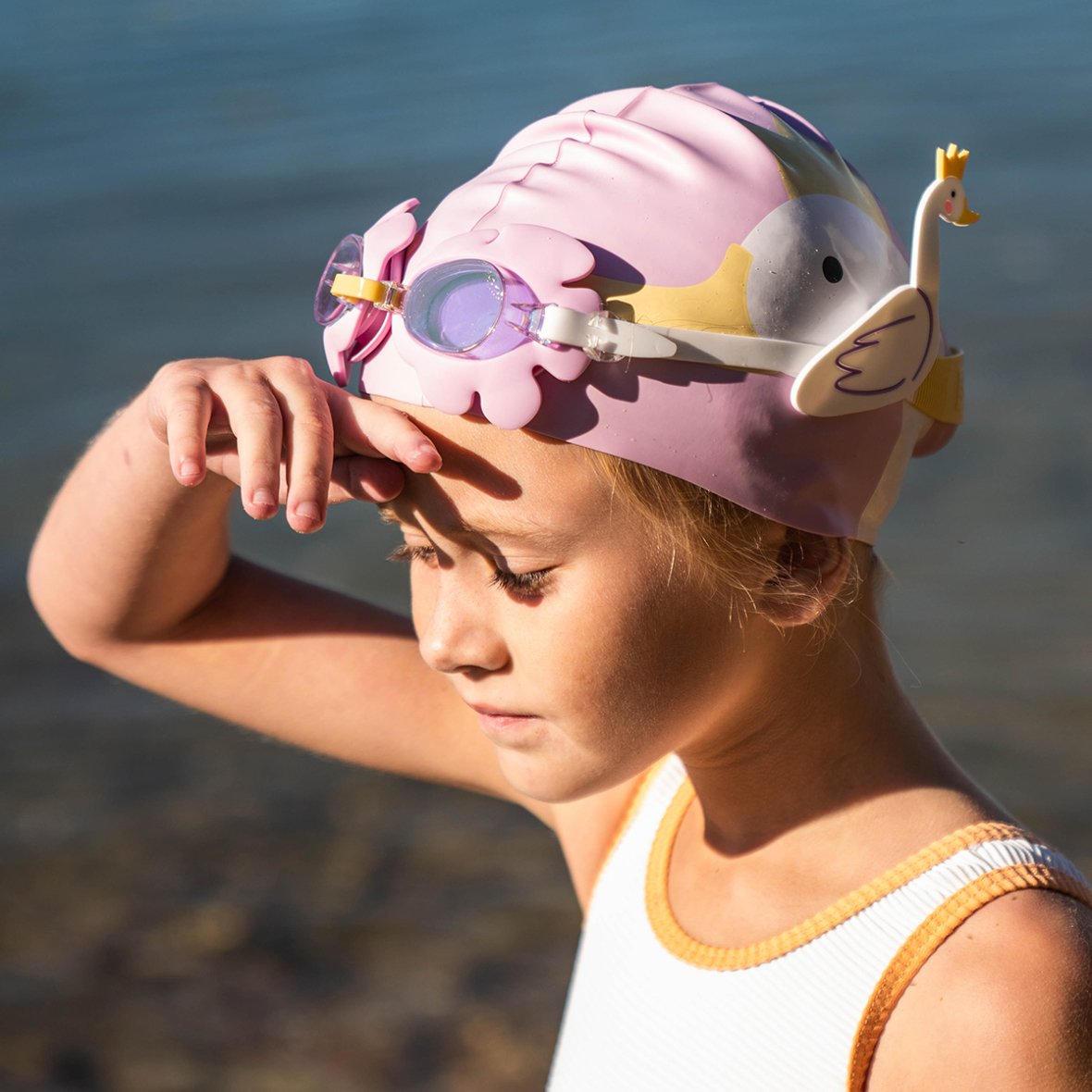 Lunettes de natation pour enfants princesse et cygne