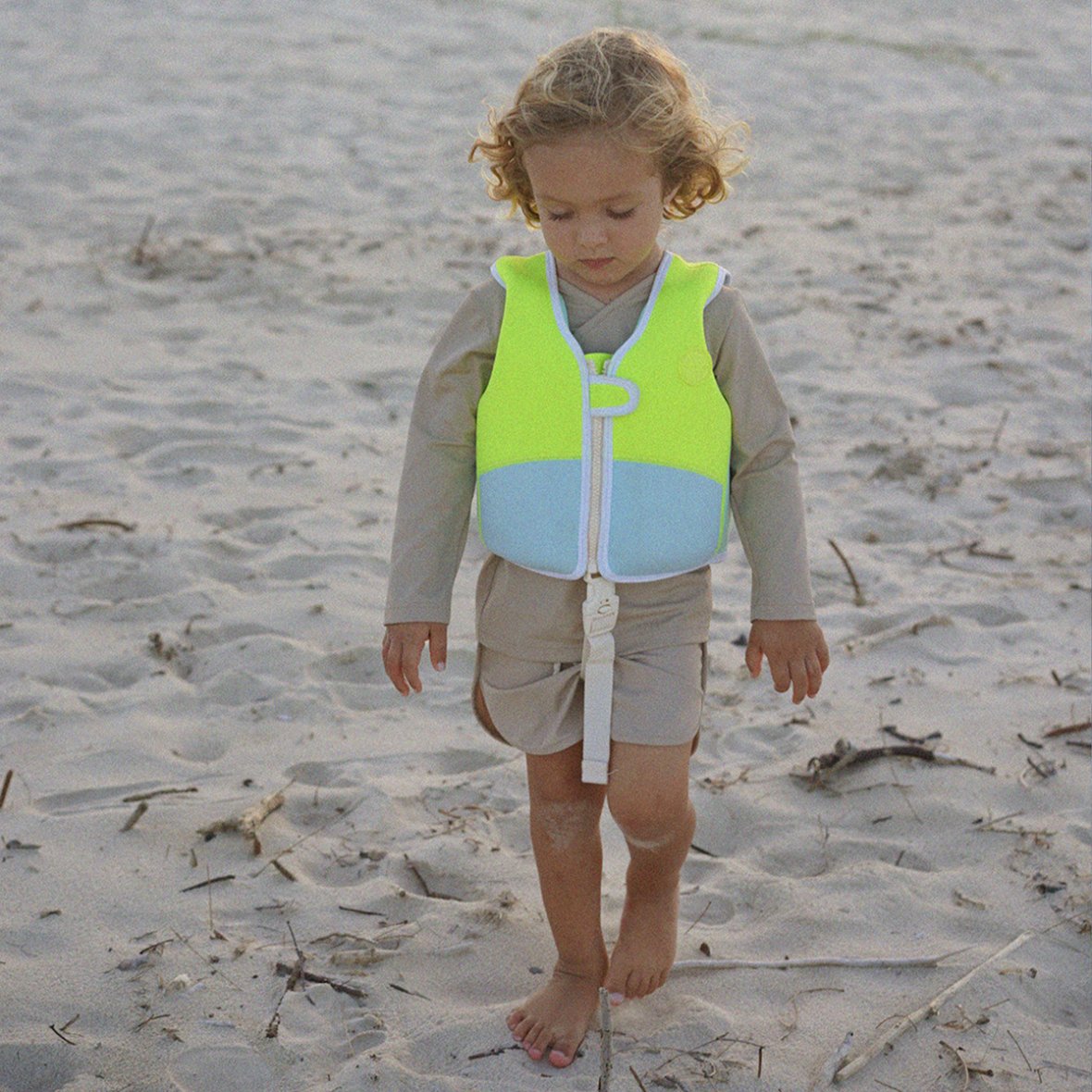 Gilet de natation pour enfants de 3 à 6 ans Aqua Neon Yellow