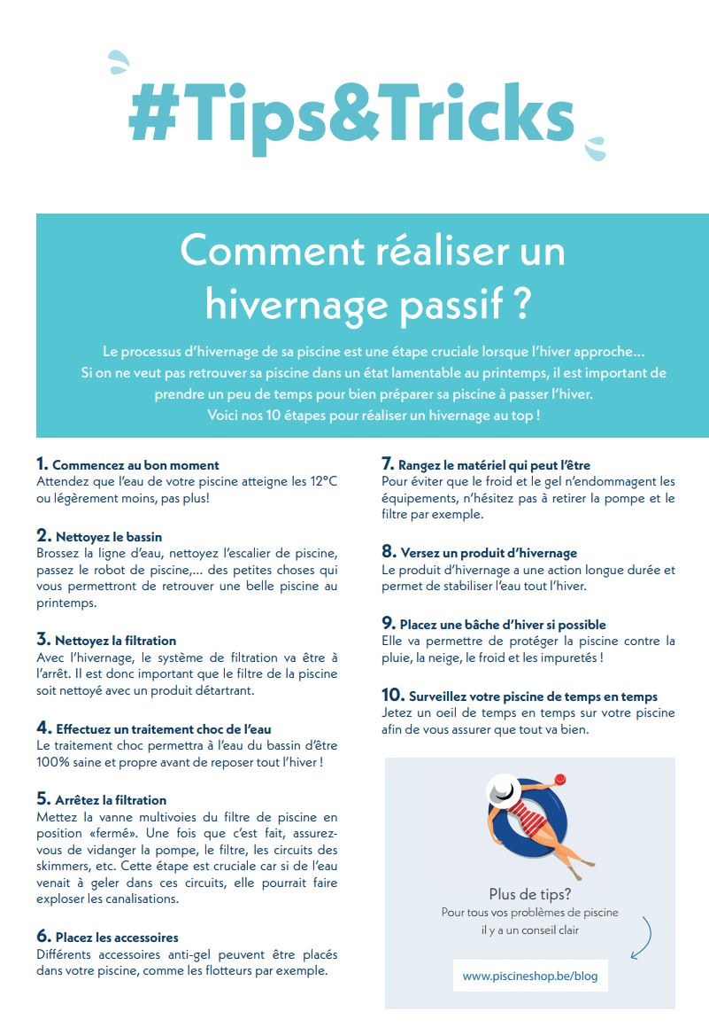hivernage en 10 étapes