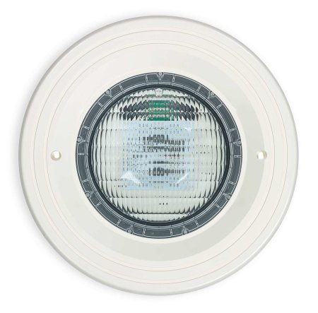 Éclairage LED de couleur RGB à cadre blanc pour piscines