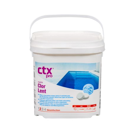 Pastilles de chlore à action lente 250 g 5 kg ctx370